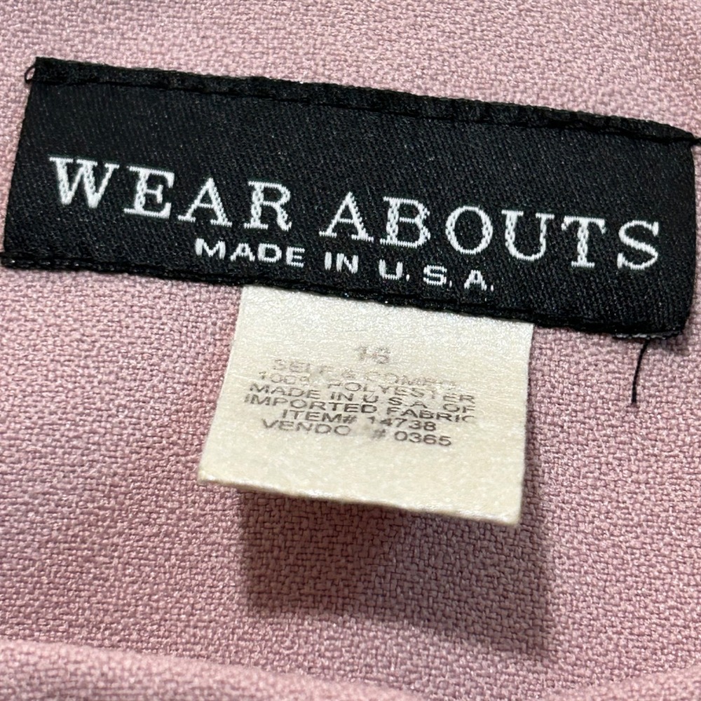 Wear Abouts Women's Pink Coat Jacket 3 Button‎ Front Square Neck Career Casual - Picture 8 of 9